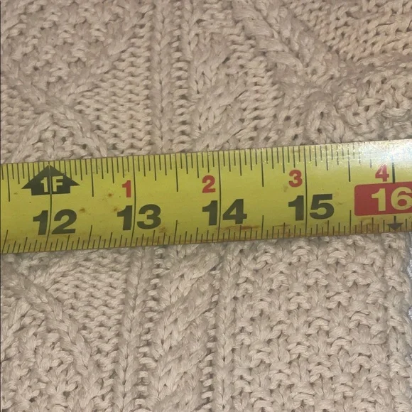 3201103 L.L. Bean Signature Women Cotton Fisherman Cable Tunic Sweater Beige XS - Picture 9 of 13